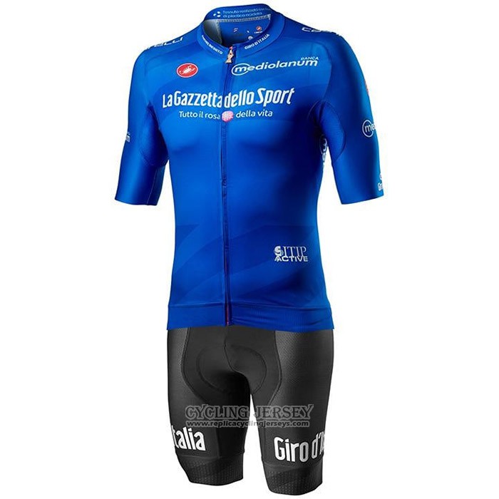 2020 Cycling Jersey Giro D'italy Blue Short Sleeve And Bib Short